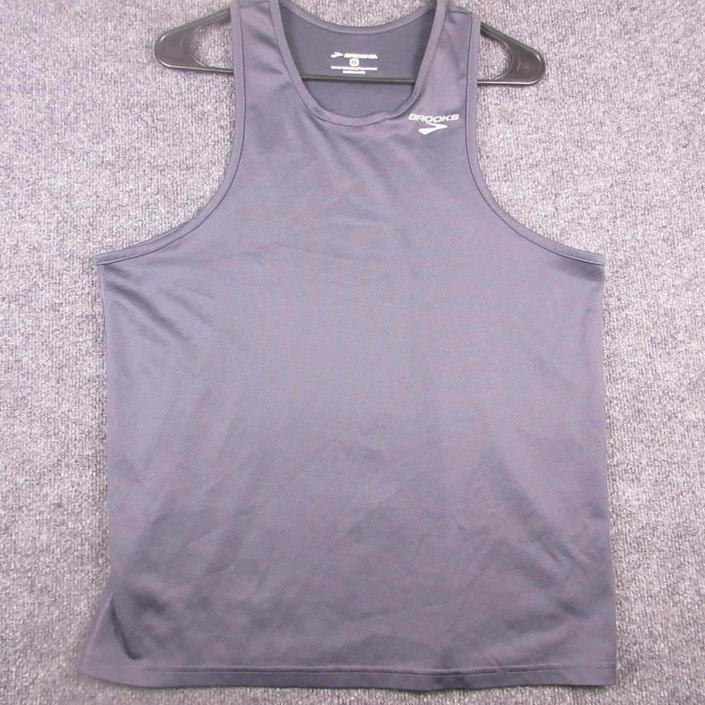 Brooks Tank Top Mens XL Gray Equilibrium Mesh Running Athletic Shirt Lightweight
